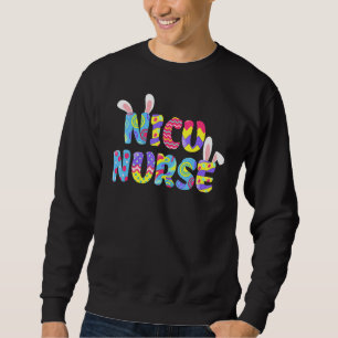 Ostern Nicu Nurse Niedlich Bunny Oars Happy Ostere Sweatshirt
