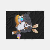 Ostern Niedlich Berner Hund Lover Bunny Egg Fleecedecke (Vorderseite (Horizontal))
