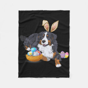 Ostern Niedlich Berner Hund Lover Bunny Egg Fleecedecke