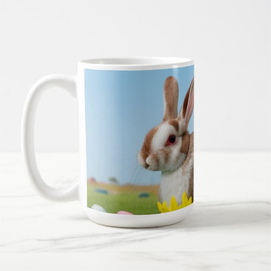 Ostern Niedlich Bunny für eine positive Stimmung Kaffeetasse (Links)