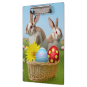 Ostern Niedlich Bunny für eine positive Stimmung Klemmbrett (Links)