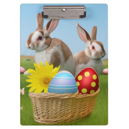 Ostern Niedlich Bunny für eine positive Stimmung Klemmbrett (Vorderseite)
