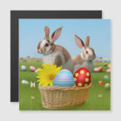 Ostern Niedlich Bunny für eine positive Stimmung Magnetkarte (Vorne/Hinten)