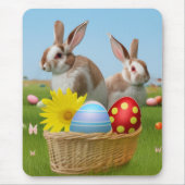 Ostern Niedlich Bunny für eine positive Stimmung Mousepad (Vorne)