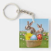 Ostern Niedlich Bunny für eine positive Stimmung Schlüsselanhänger (Vorderseite)