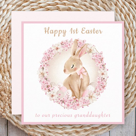 Ostern Niedlich Bunny Grandtochter Pink Oster Karte