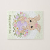 Ostern Niedlich Bunny Pink Lila Egg Individuelle N Puzzle (Horizontal)
