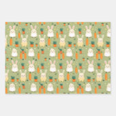 Ostern: Niedliche Bräuche mit Eiern, Karotten Geschenkpapier Set (Vorderseite 3)