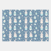 Ostern: Niedliche Bräuche mit Eiern, Karotten Geschenkpapier Set (Vorderseite)