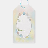 Ostern niedlicher Hase und Eier Geschenkanhänger (Rückseite)