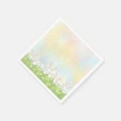 Ostern niedlicher Hase und Eier Serviette (Ecke)