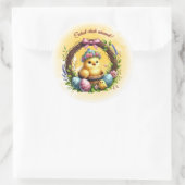 Ostern Niedlicher Kick um! Runder Aufkleber (Tasche)