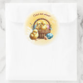 Ostern Niedlicher Kick um! Runder Aufkleber (Tasche)