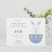 Ostern Niedlicher Sonnenschein aus einer Eizelle Einladung (Stehend Vorderseite)
