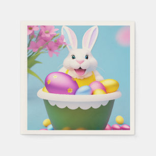 Ostern Niedlicher Sonnenschein mit Osterhase Serviette