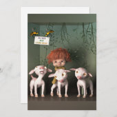 Ostern ohne Lamm - Version 1 Feiertagskarte (Vorne/Hinten)