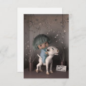 Ostern ohne Lamm - Version 2 RSVP Karte (Vorne/Hinten)