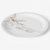 Ostern, Osterhasen, Osterdekor Pappteller (Schrägansicht)