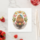 Ostern Ostern Eierkuchen Korb Mandala Art Ei Jagd Serviette (Beispiel)