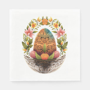 Ostern Ostern Eierkuchen Korb Mandala Art Ei Jagd Serviette