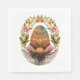 Ostern Ostern Eierkuchen Korb Mandala Art Ei Jagd Serviette