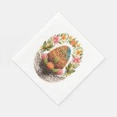 Ostern Ostern Eierkuchen Korb Mandala Art Ei Jagd Serviette (Ecke)