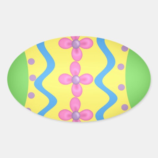 Ostern Ovaler Aufkleber (Vorderseite)