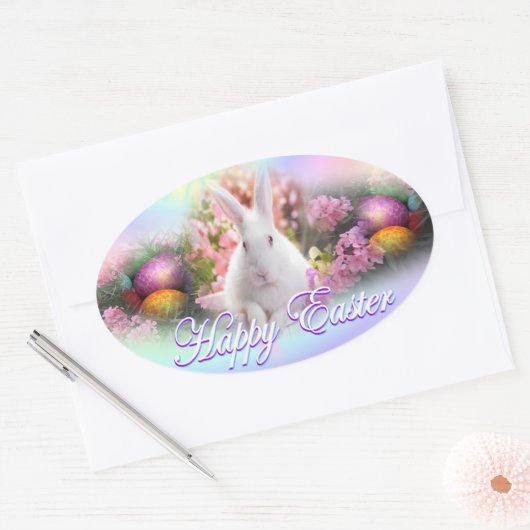 Ostern Ovaler Aufkleber (Umschlag)