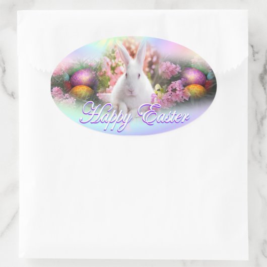 Ostern Ovaler Aufkleber (Tasche)