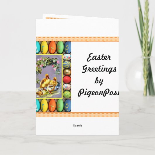 Ostern-Parade Feiertagskarte (Rückseite)