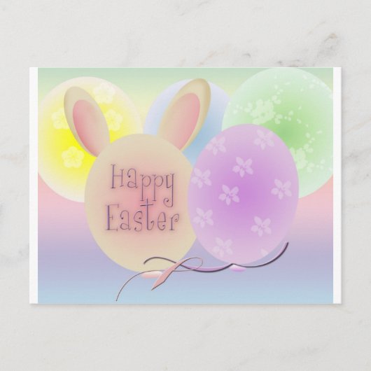 Ostern-Paradeballone Feiertagspostkarte (Vorderseite)
