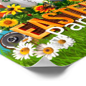 Ostern Party Bunny Poster (Ecke)