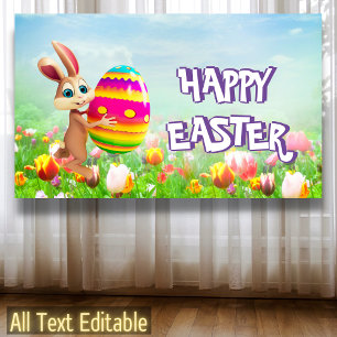 Ostern Party Ostern Bunny Egg Jagen Frühlingsblume Banner