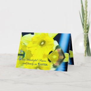 OSTERN - PASTOR U. FAMILIE FEIERTAGSKARTE
