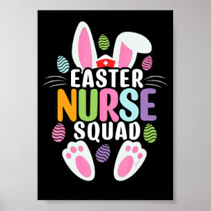 Ostern Pflege Team Crew Gruppe Bunny Eier Match Poster