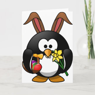 Ostern-Pinguin Feiertagskarte