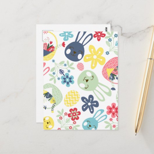 Ostern Postkarte (Vorderseite/Rückseite Beispiel)