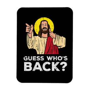 Ostern Rate Wer ist zurück Jesus Lustig Religiös Magnet