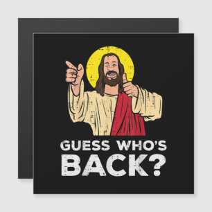 Ostern Rate Wer ist zurück Jesus Lustig Religiös Magnetkarte