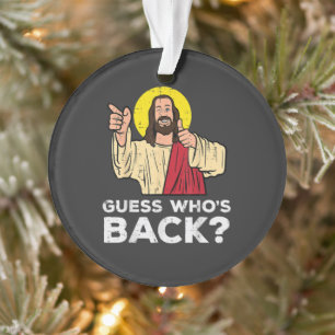 Ostern Rate wer zurück ist Jesus Lustig Religiös Ornament