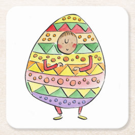 Ostern Rechteckiger Pappuntersetzer