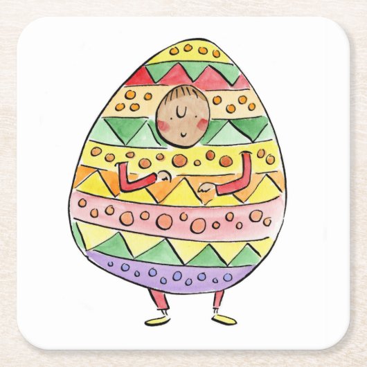 Ostern Rechteckiger Pappuntersetzer (Vorderseite)