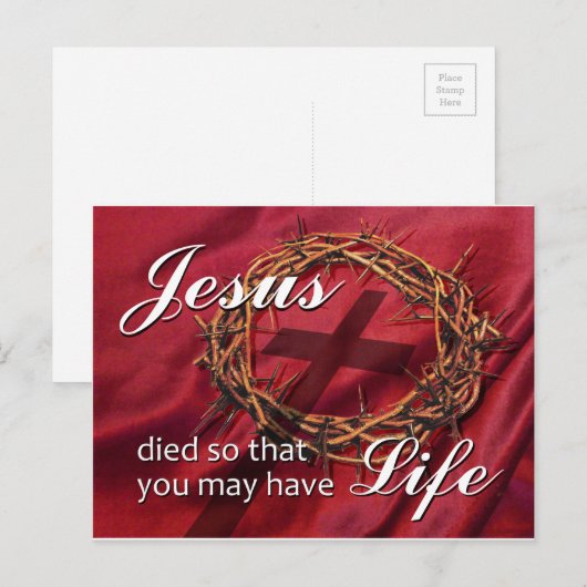 Ostern religiös feiertagspostkarte (Vorne/Hinten)