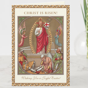 Ostern Religiöse Auferstehung Jesus Christlich Feiertagskarte