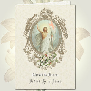 Ostern Religiöse Auferstehung Jesus Gebet Feiertagskarte