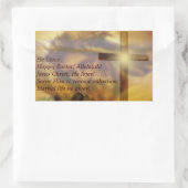 Ostern - Religiöser Jesus und Crusifix Gold Rechteckiger Aufkleber (Tasche)