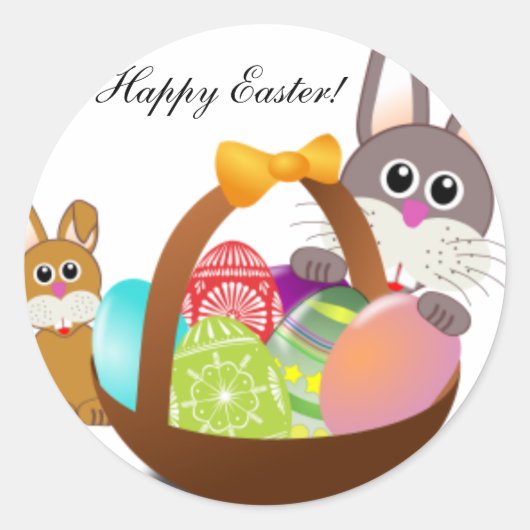 Ostern Runder Aufkleber (Vorderseite)