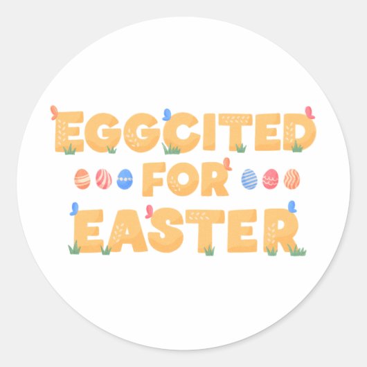 Ostern Runder Aufkleber (Vorderseite)