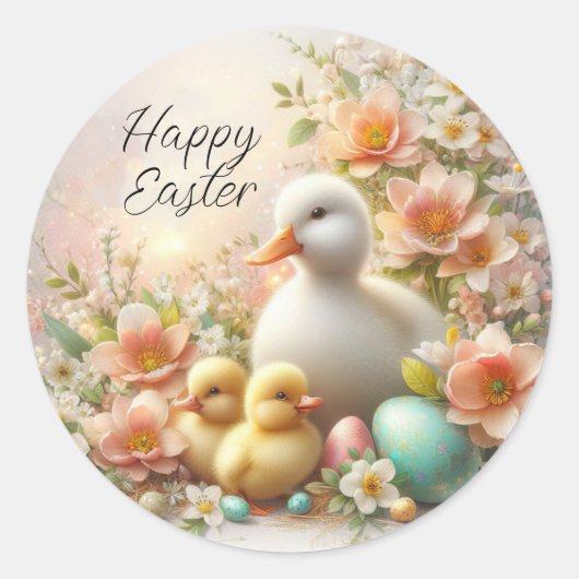 Ostern Runder Aufkleber (Vorderseite)