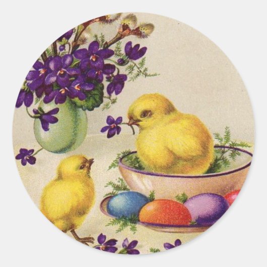 Ostern Runder Aufkleber (Vorderseite)